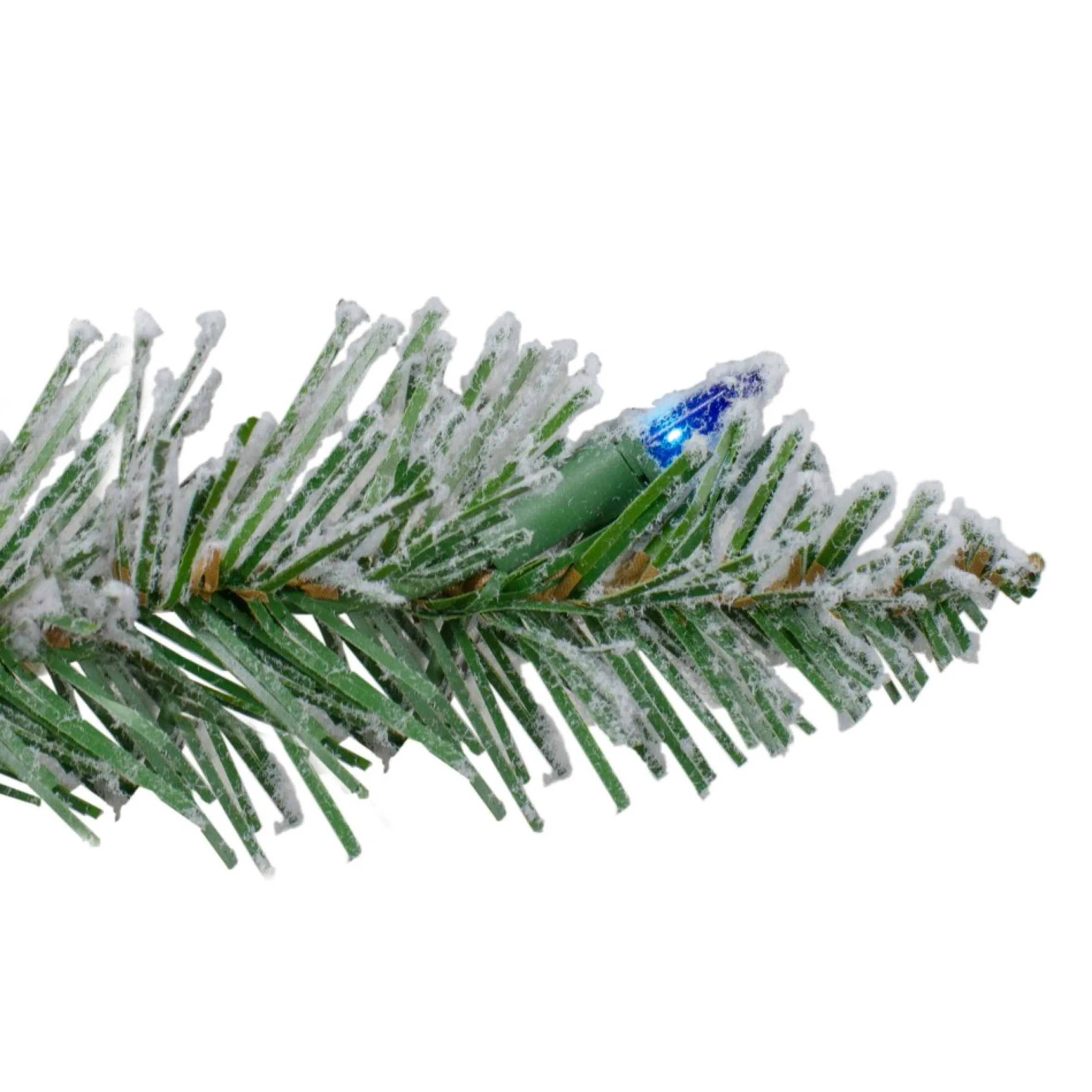 9' X 10" Pre-Lit Flocked Pine Artificial Christmas Garland - Multi Color Lights