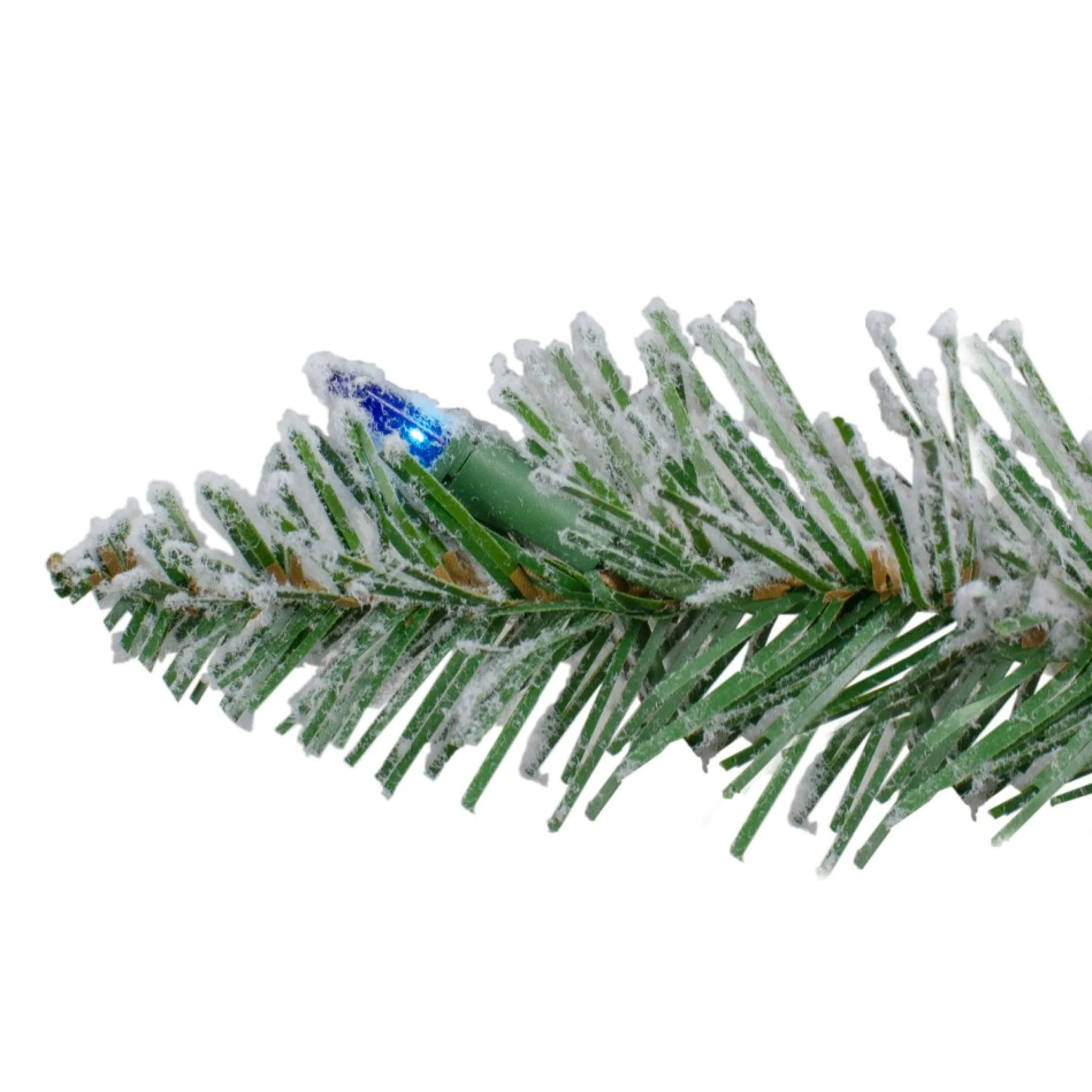 9' X 10" Pre-Lit Flocked Pine Artificial Christmas Garland - Multi Color Lights