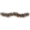 6' X 12" Pre-Lit Flocked Pine Cones Artificial Christmas Garland, Clear Led Lights
