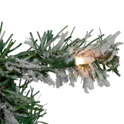 9' X 8" Pre-Lit Flocked Victoria Pine Artificial Christmas Garland - Clear Lights