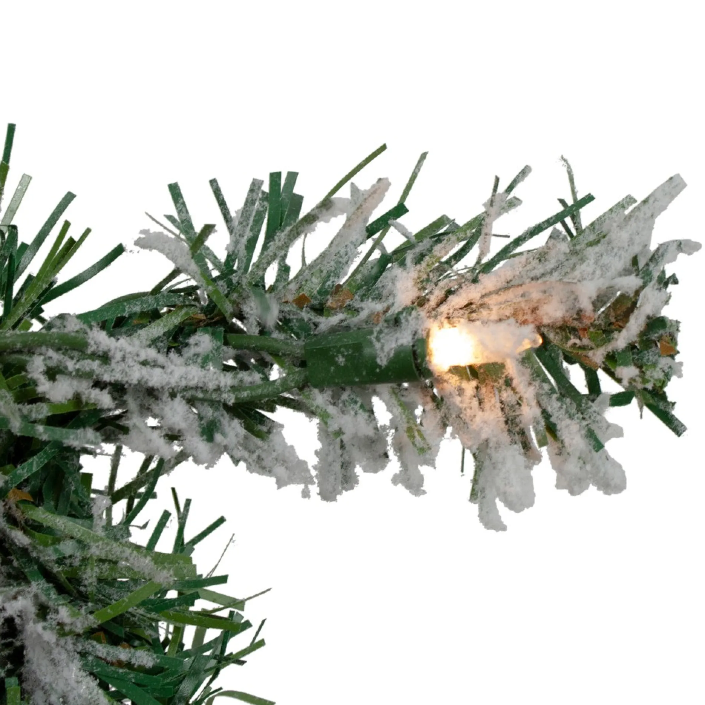 9' X 8" Pre-Lit Flocked Victoria Pine Artificial Christmas Garland - Clear Lights