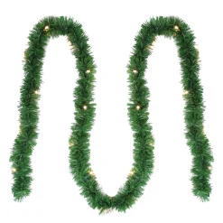 12' X 2.5" Pre-Lit Green Pine Artificial Christmas Garland - Clear Lights
