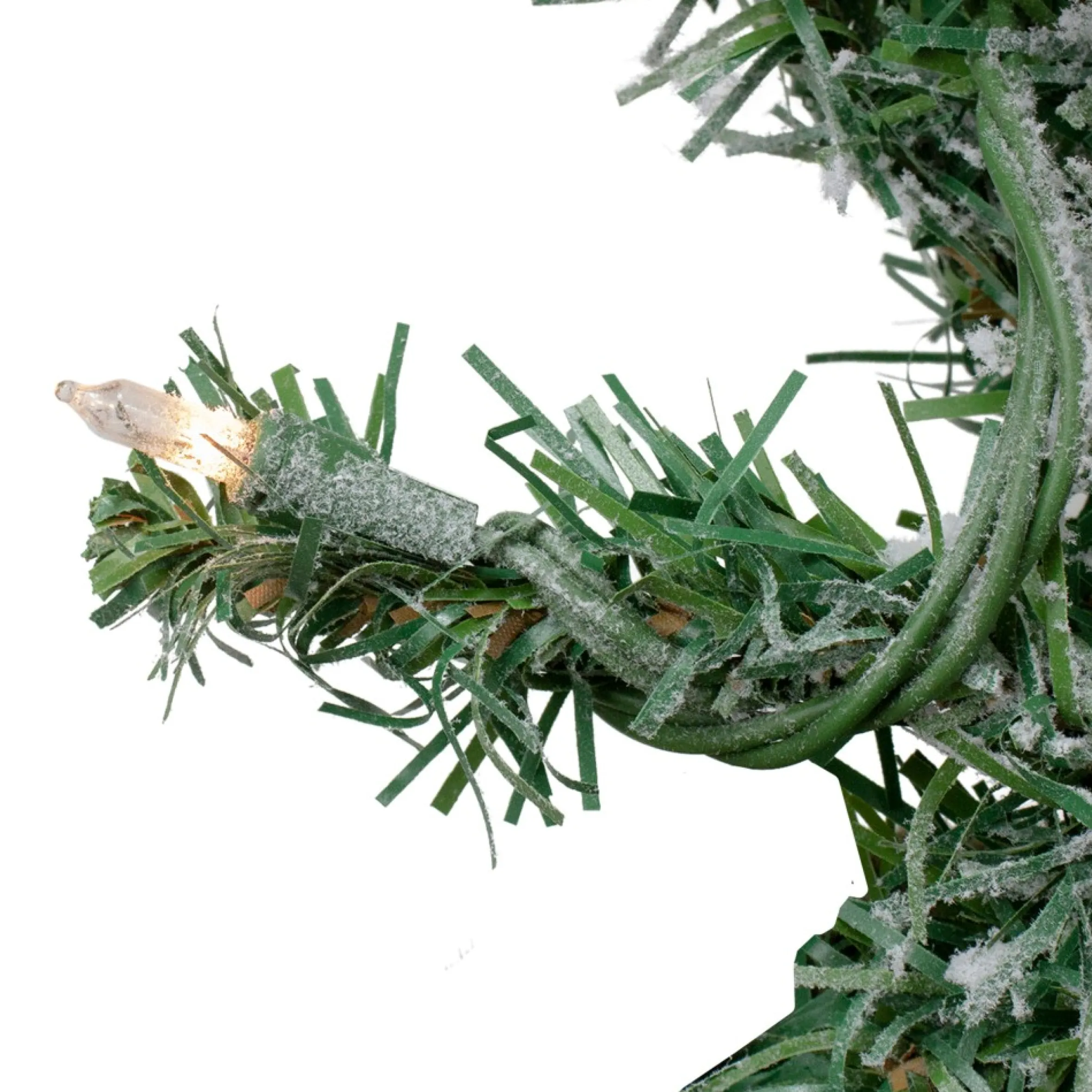 9' X 10" Pre-Lit Heavily Flocked Pine Artificial Christmas Garland - Clear Lights