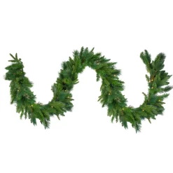 9' X 14" Pre-Lit Led Mixed Rosemary Pine Artificial Christmas Garland - Warm White Lights