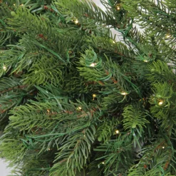 9' X 9" Pre-Lit Led Oregon Noble Fir Artificial Christmas Garland - Warm White Lights