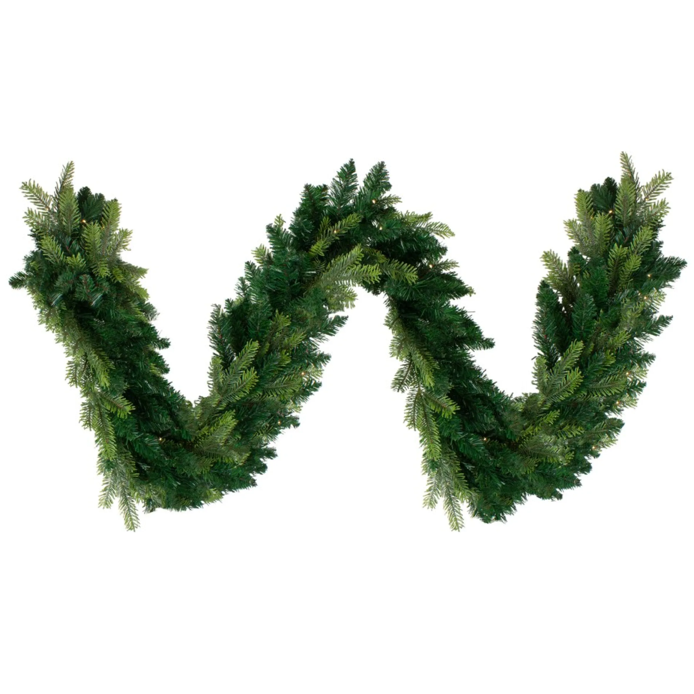 9' X 10" Pre-Lit Led Woodcrest Pine Artificial Christmas Garland - Clear Lights