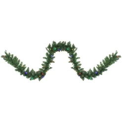 9' X 10" Pre-Lit Northern Pine Artificial Christmas Garland, Multi Led Lights