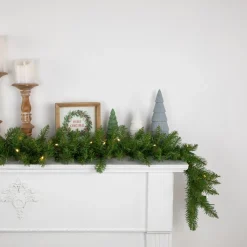 9' X 10" Pre-Lit Northern Pine Artificial Christmas Garland - Warm White Led Lights