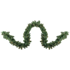 9' X 10" Pre-Lit Pine Artificial Christmas Garland - Clear Dura-Lit Lights