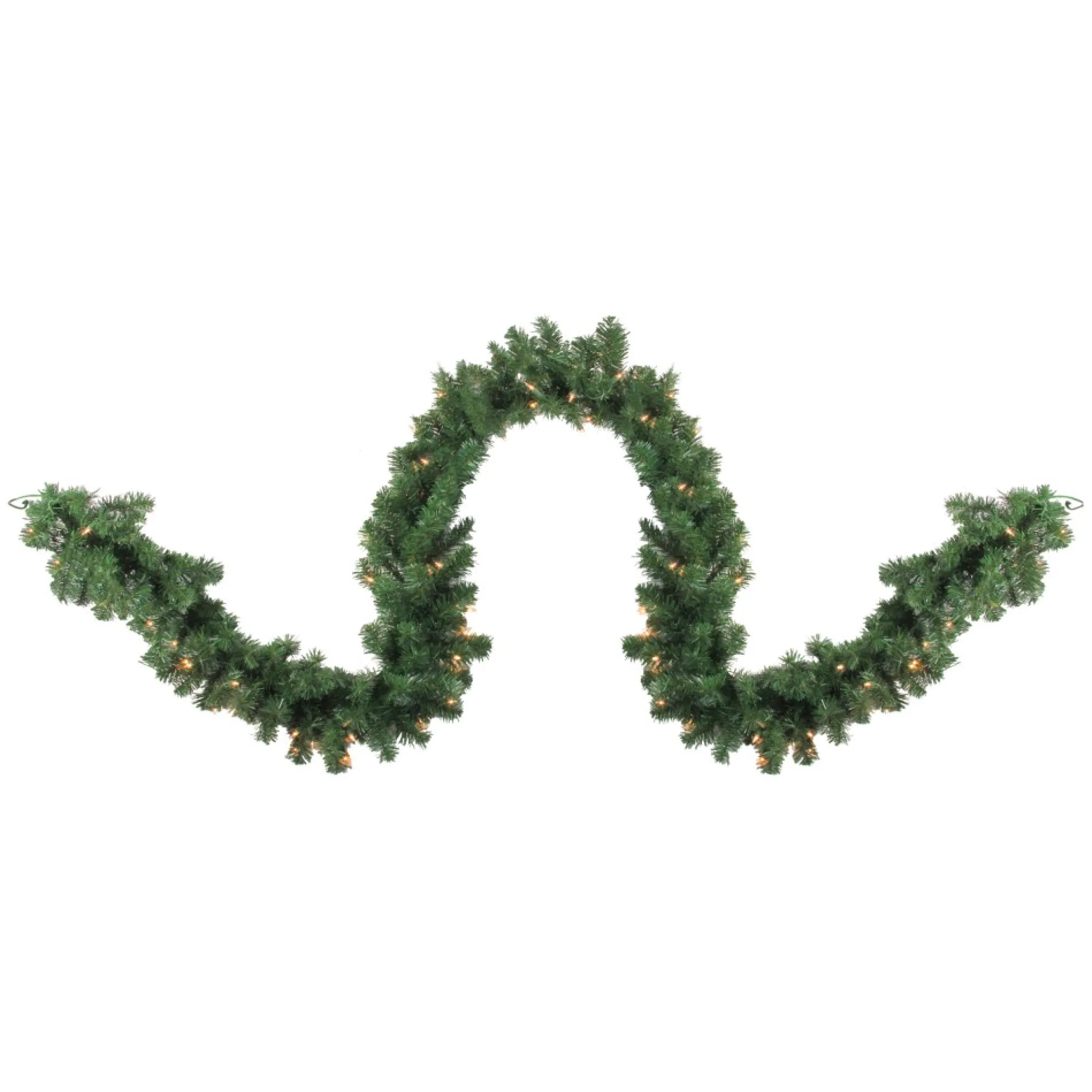 9' X 10" Pre-Lit Pine Artificial Christmas Garland - Clear Dura-Lit Lights
