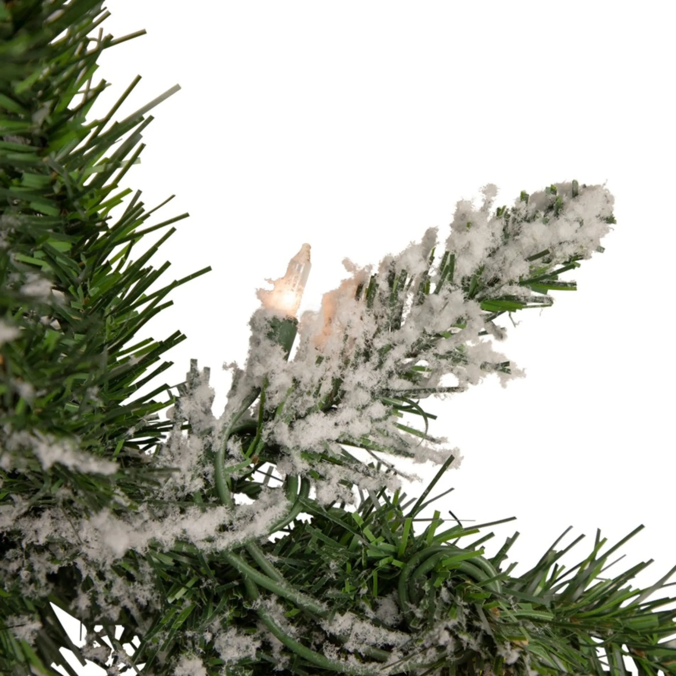 9' X 10" Pre-Lit Snow Mountain Pine Artificial Christmas Garland - Clear Lights