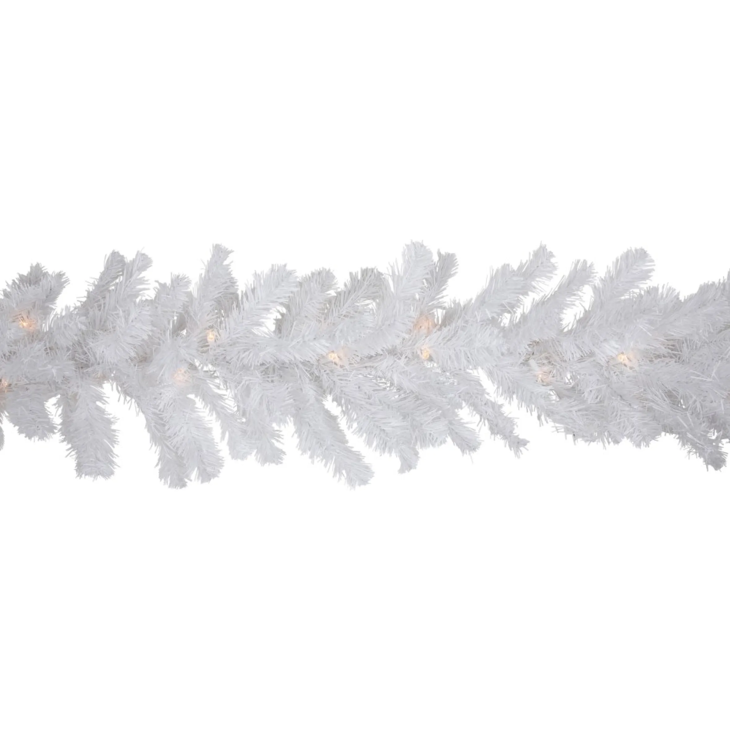 9' X 8" Pre-Lit Snow White Artificial Christmas Garland, Clear Lights