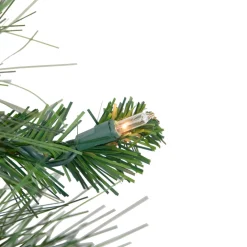 9' X 12" Pre-Lit White Valley Pine Needle Artificial Christmas Garland, Clear Lights
