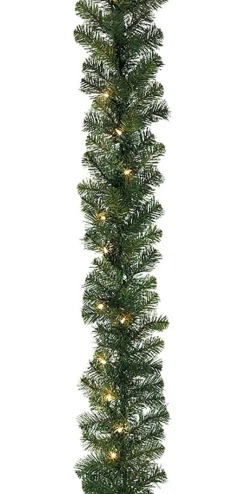 9' X 10" Pre-Lit Windsor Green Pine Artificial Christmas Garland - Clear Lights