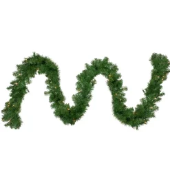 9' X 10" Pre-Lit Windsor Pine Artificial Christmas Garland - Clear Lights