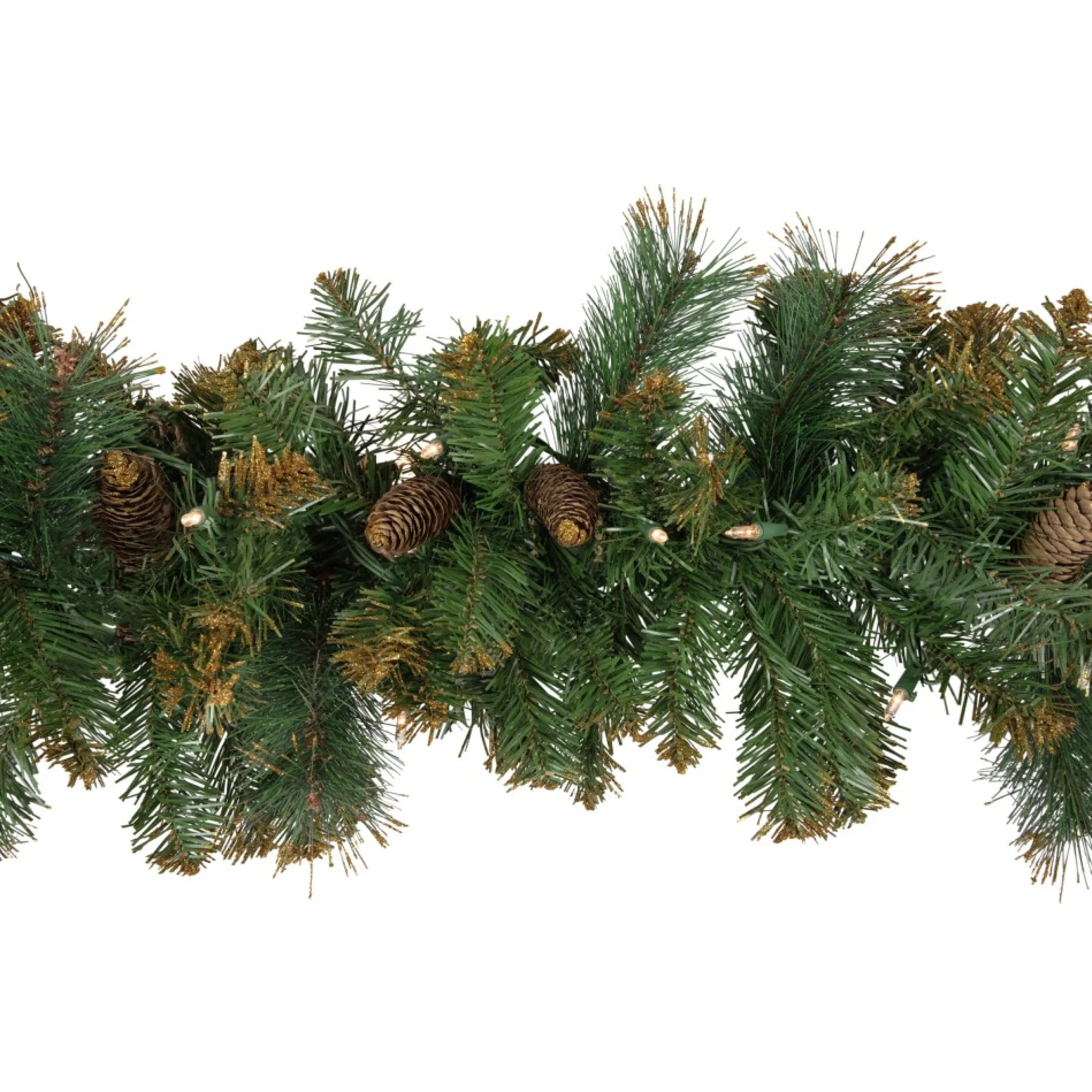 9' X 10" Pre-Lit Yorkville Pine Artificial Christmas Garland - Clear Lights