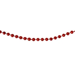 66' X 0.15" Red Beaded Artificial Christmas Garland - Unlit