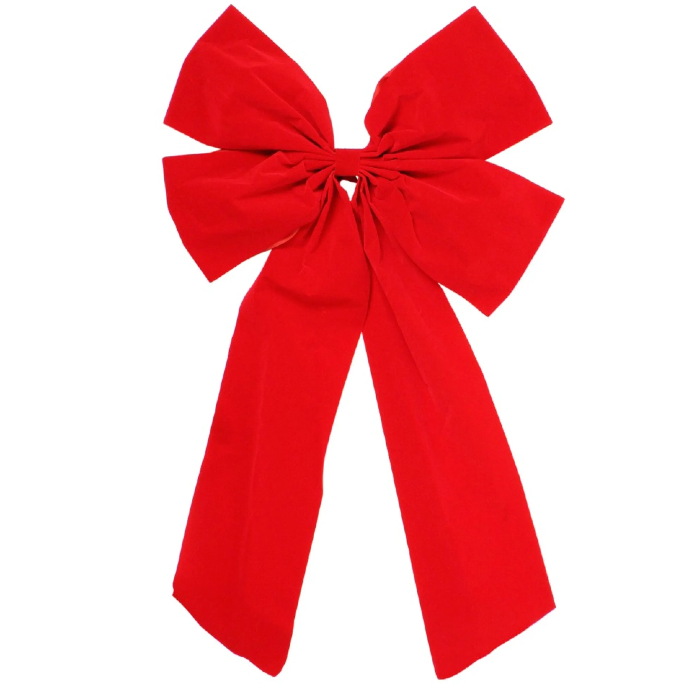 18" X 30" Red 4-Loop Velveteen Christmas Bow Decoration