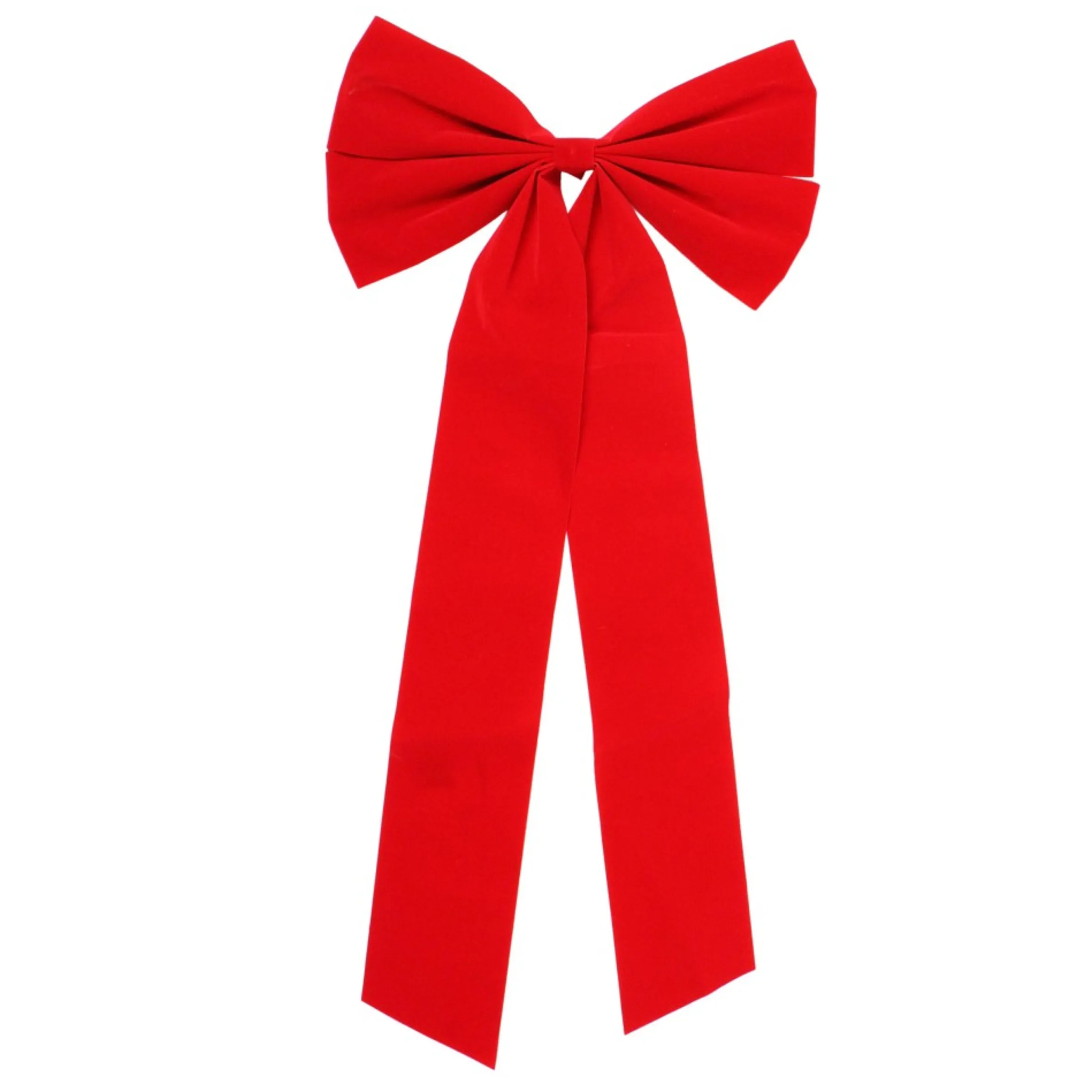 12" X 24" Red 4-Loop Velveteen Christmas Bow Decoration