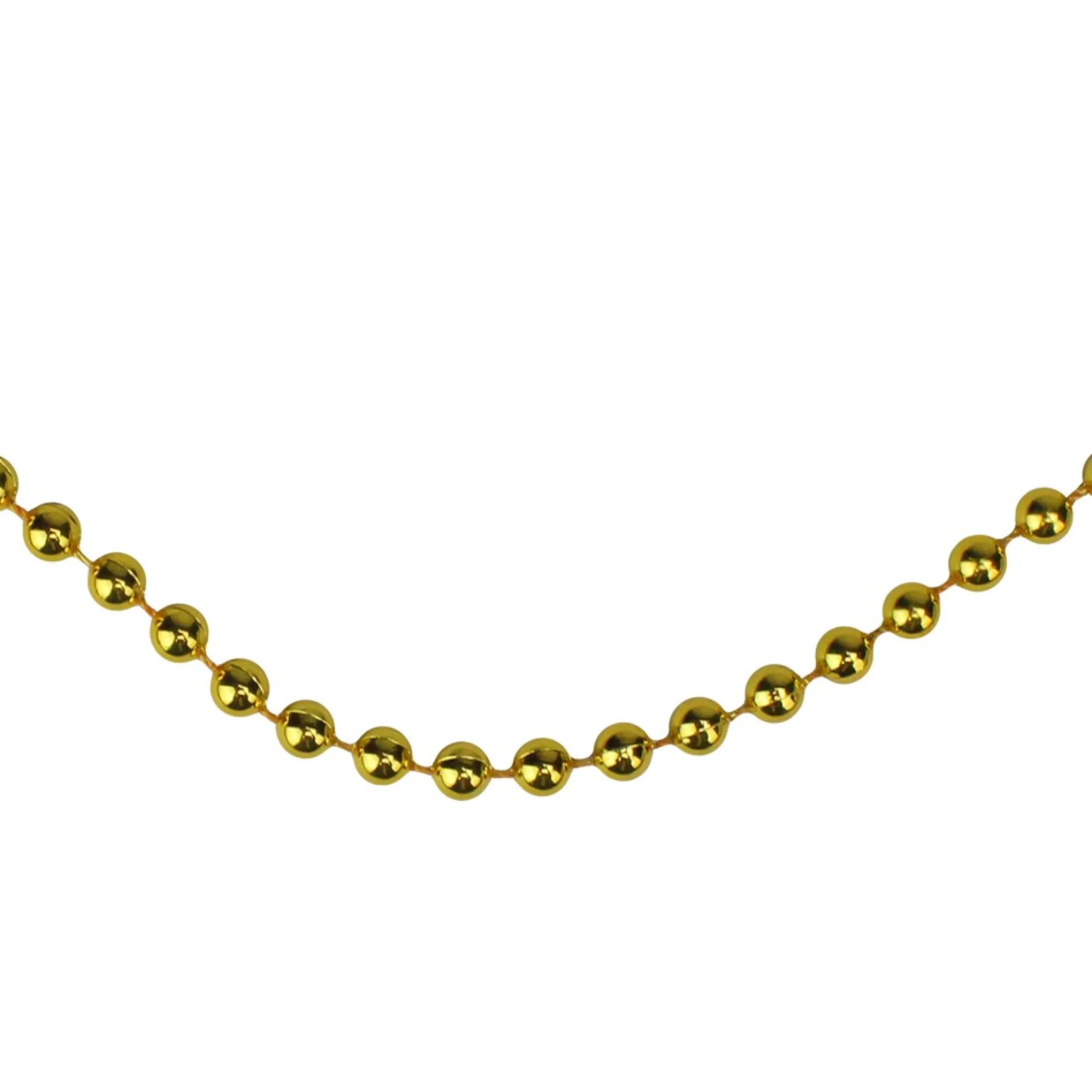 15' X 0.25" Shiny Celestial Gold Beaded Artificial Christmas Garland - Unlit
