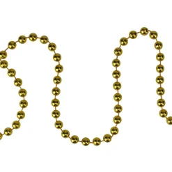 15' X 0.25" Shiny Celestial Gold Beaded Artificial Christmas Garland - Unlit
