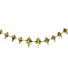 9' X 1" Shiny Gold Star Of Bethlehem Beaded Artificial Christmas Garland - Unlit