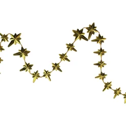 9' X 1" Shiny Gold Star Of Bethlehem Beaded Artificial Christmas Garland - Unlit