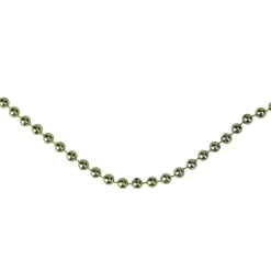 15' X 0.25" Shiny Metallic Lime Green Beaded Artificial Christmas Garland - Unlit