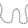 15' X 0.25" Shiny Silver Beaded Christmas Garland - Unlit