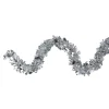 12' X 4" Shiny Silver Boa Wide Cut Tinsel Christmas Garland - Unlit
