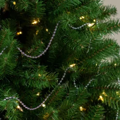 15' X 0.25" Shiny Sky Blue Beaded Artificial Christmas Garland - Unlit