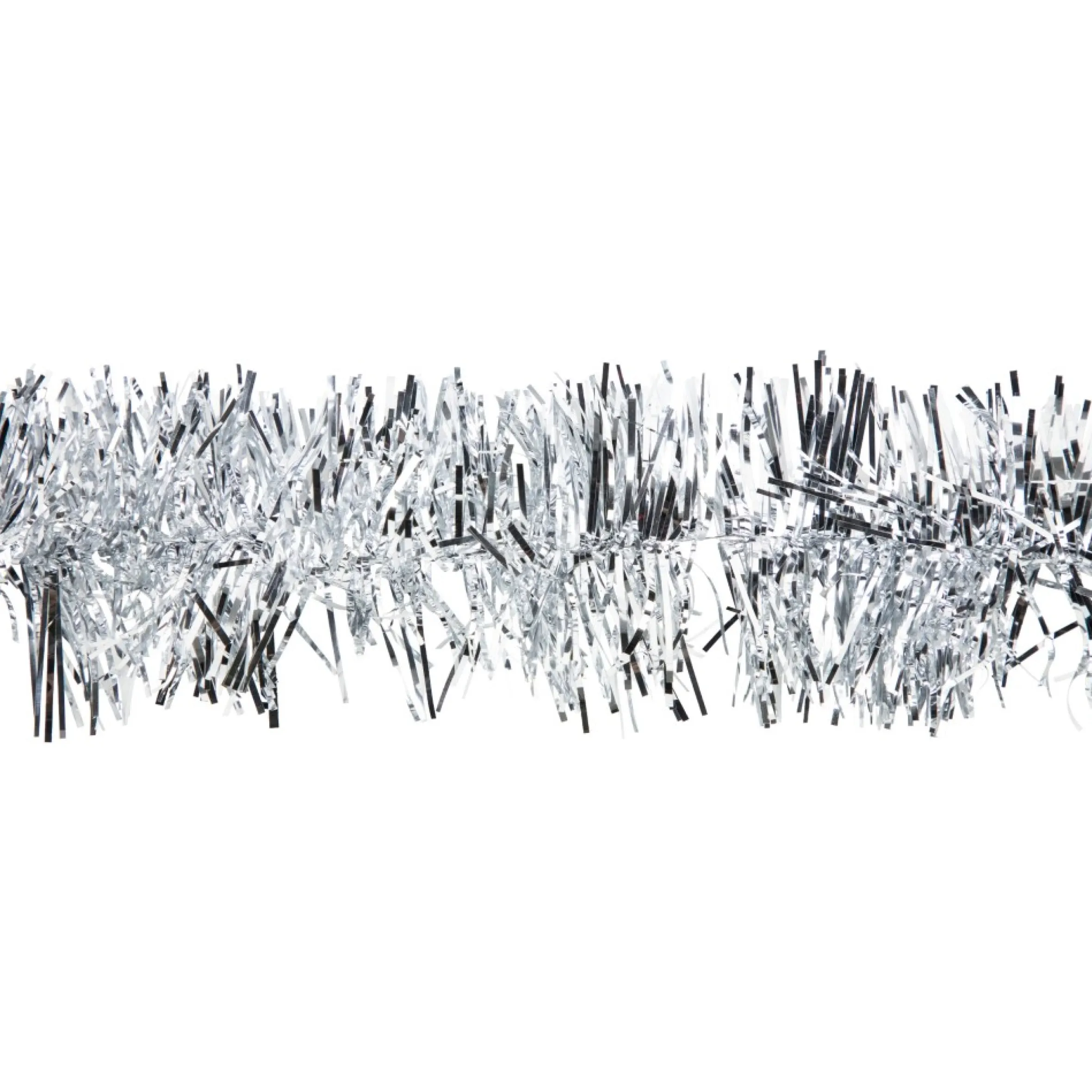 50' X 2.5" Silver Christmas Foil Tinsel Garland - Unlit