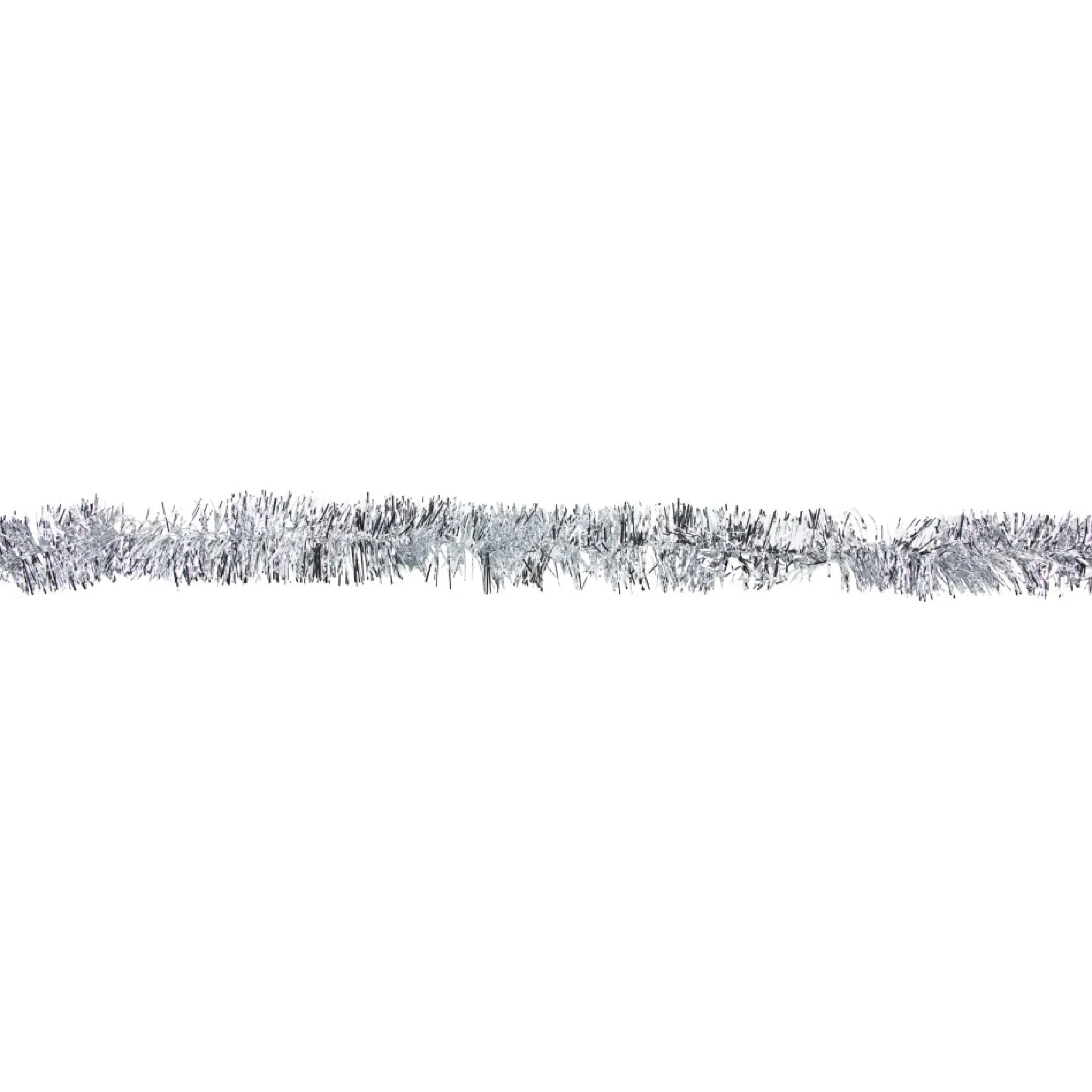 50' X 2.5" Silver Christmas Foil Tinsel Garland - Unlit