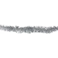 50' X 2.25" Silver Tinsel Artificial Christmas Garland - Unlit