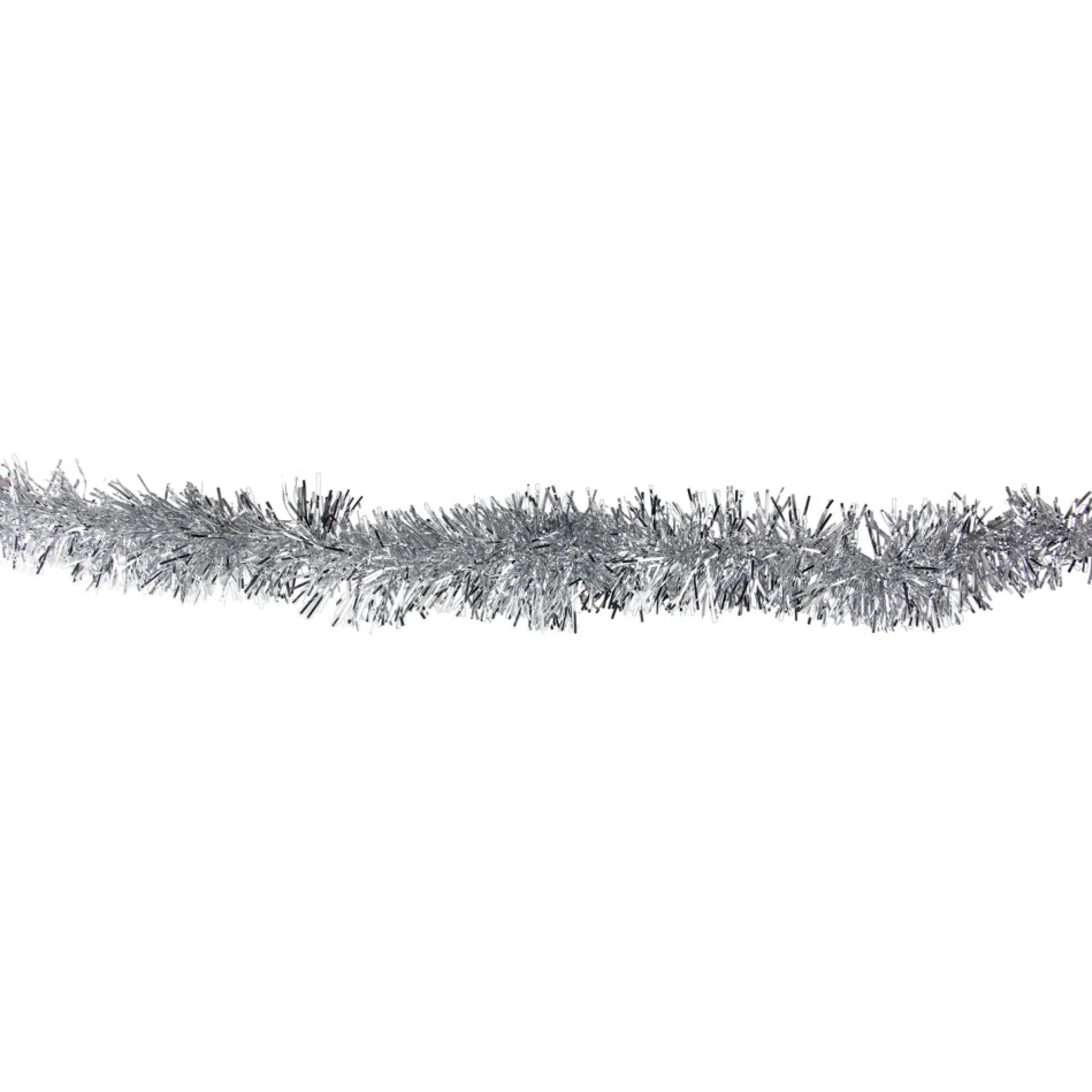 50' X 2.25" Silver Tinsel Artificial Christmas Garland - Unlit