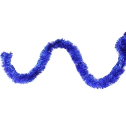 12' X 2.5" Traditional Tinsel Lavish Blue Artificial Christmas Garland - Unlit