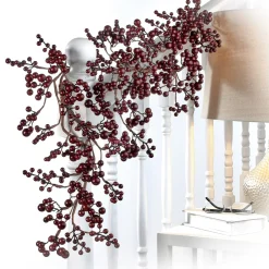 4' X 5" Waterproof Mixed Berry Outdoor Artificial Christmas Garland, Unlit