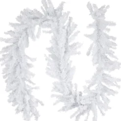 9' X 14" White Canadian Pine Artificial Christmas Garland, Unlit