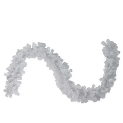 9' X 12" White Crystal Spruce Artificial Christmas Garland - Unlit