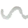 50' X 4" White Iridescent Artificial Christmas Garland - Unlit