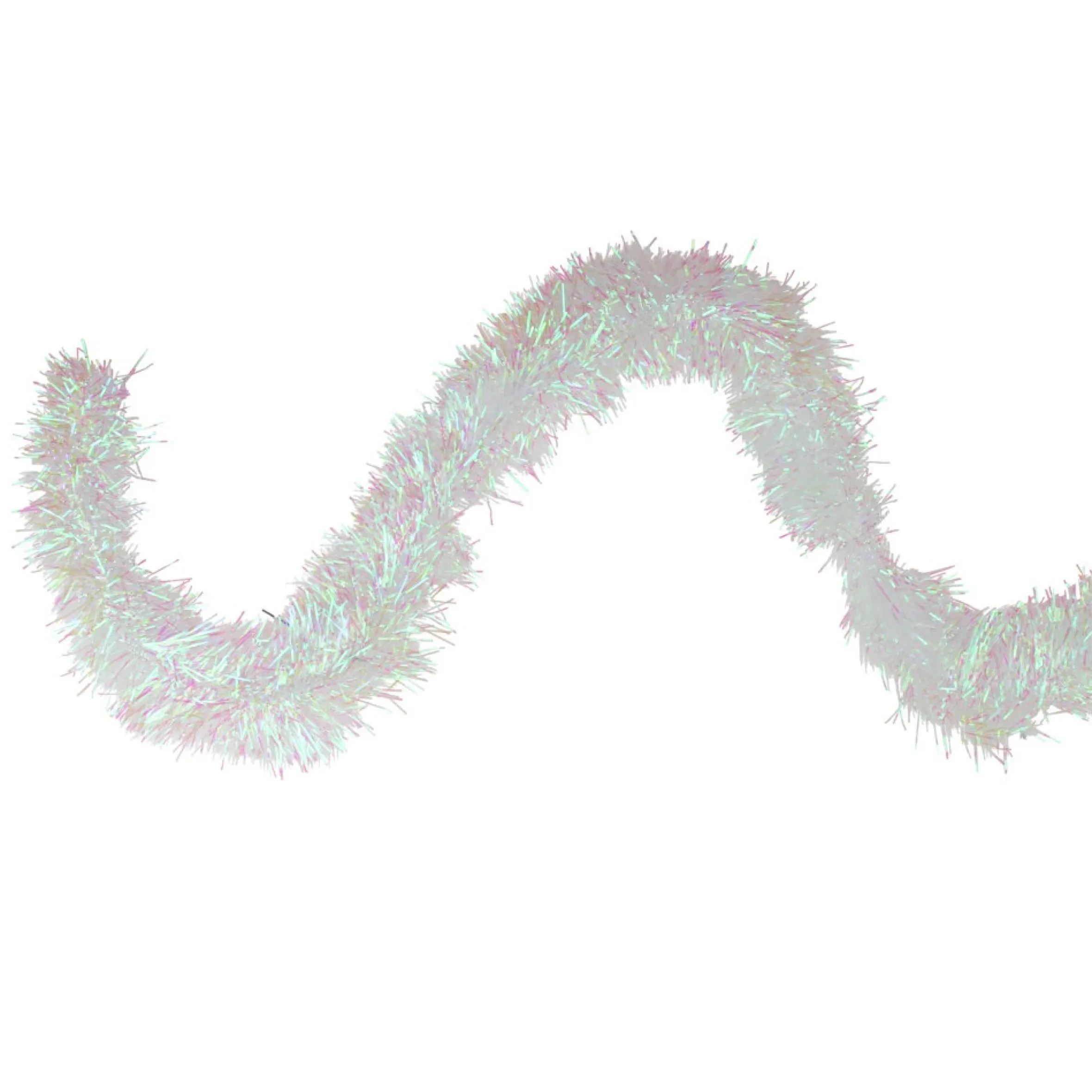 50' X 4" White Iridescent Artificial Christmas Garland - Unlit