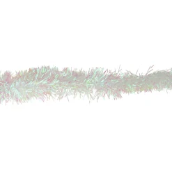 50' X 4" White Iridescent Artificial Christmas Garland - Unlit