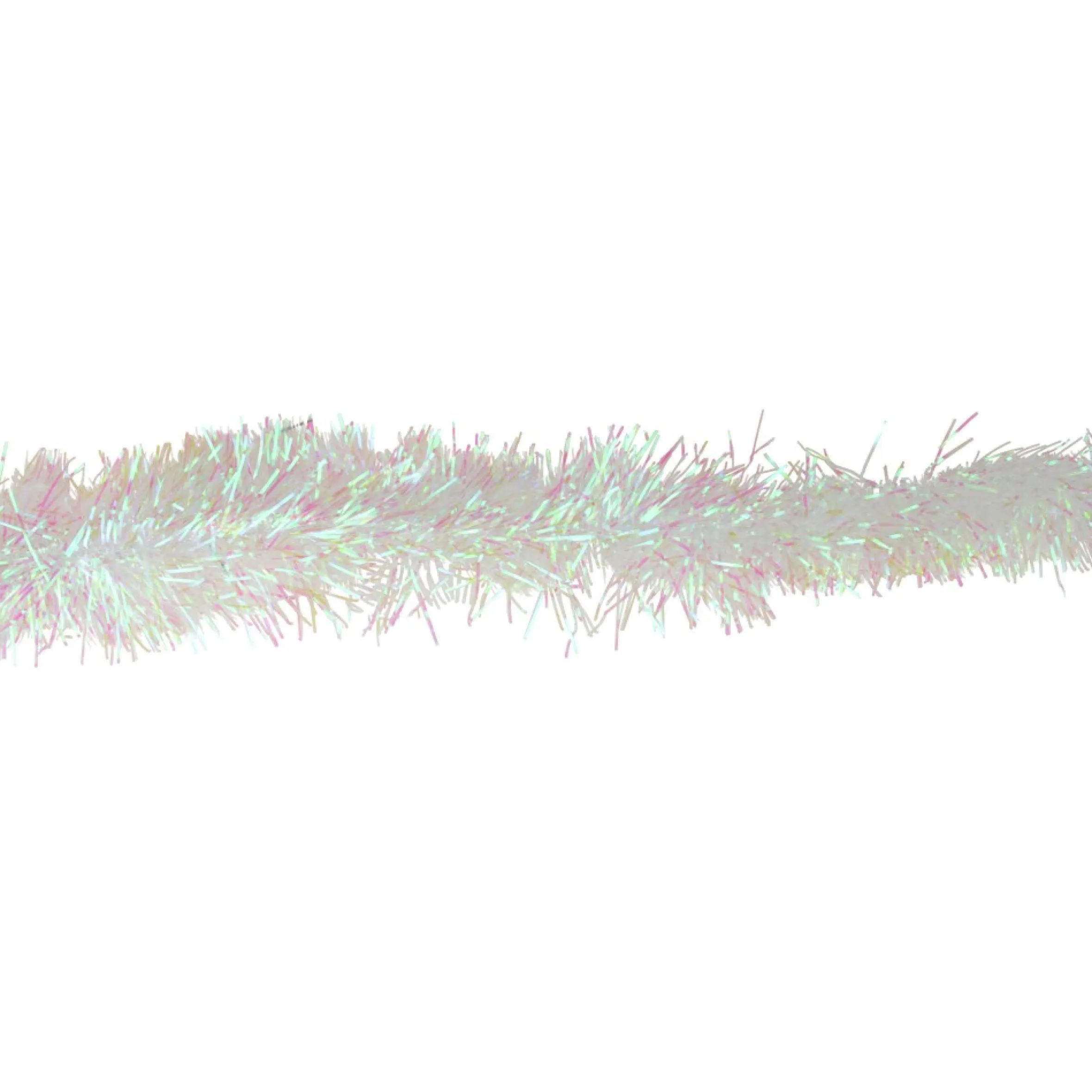 50' X 4" White Iridescent Artificial Christmas Garland - Unlit