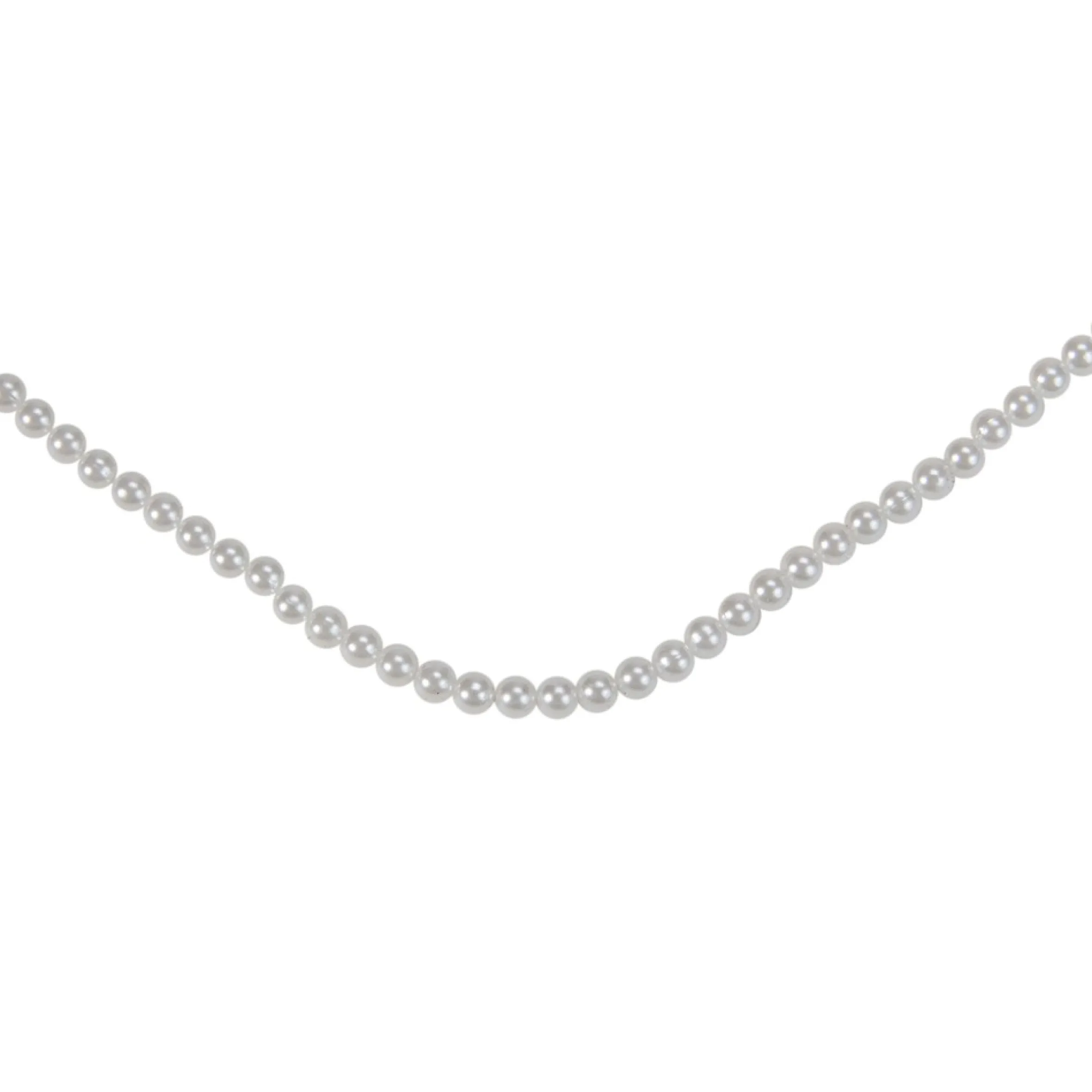 15' X .25" White Pearl Beaded Christmas Garland