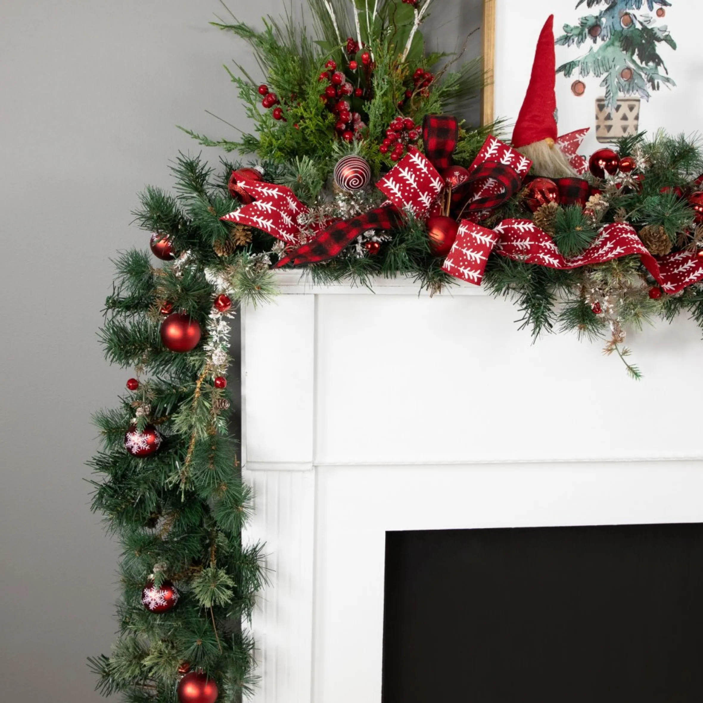 9' X 10" Yorkville Pine Artificial Christmas Garland - Unlit